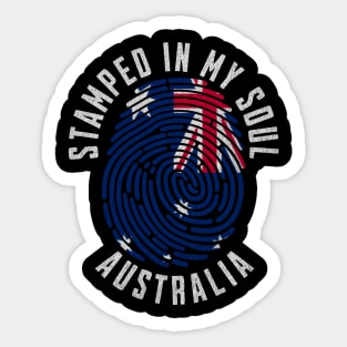 Stamped in My Soul Australia Flag Design Aussie Pride Sticker